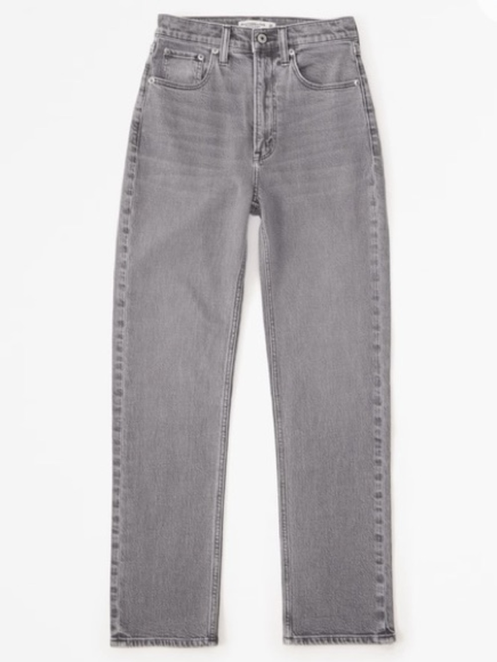 Abercrombie & Fitch Ultra High Rise Ankle Straight Gray
